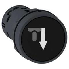 Przycisk z samopowrotem czarny strzałka w dół biała 1Z XB7NA21343