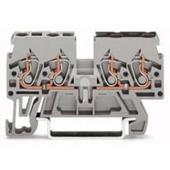 Złączka podwójna przelotowa 2,5mm2 szara 870-826