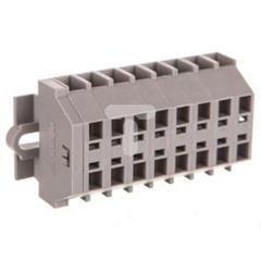 Listwa zaciskowa 2-przewodowa 1,5mm2 8-torowa szara mocowanie śrubowe 260-108