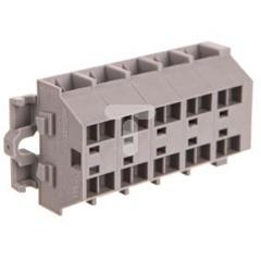 Listwa zaciskowa 4-przewodowa 1,5mm2 5-torowa szara mocowanie śrubowe 260-205 