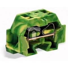 Złączka 4-przewodowa 4mm2 żółto-zielona ze stopką montażową 262-347