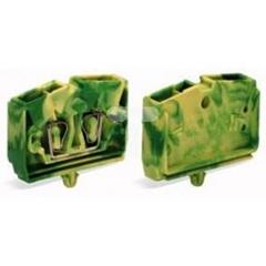 Złączka 2-przewodowa 2,5mm2 żółto-zielona ze stopką montażową 264-317