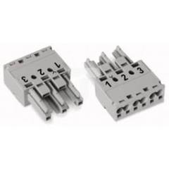 Gniazdo 3-biegunowe szare, kodowanie B WINSTA MIDI 770-243/060-000 