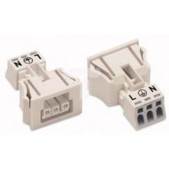 Wtyk Snap-In 3-biegunowy bez zaczepu ryglującego biały WINSTA 890-723/006-000