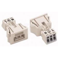 Wtyk Snap-In 3-biegunowy biały WINSTA 890-733/006-000