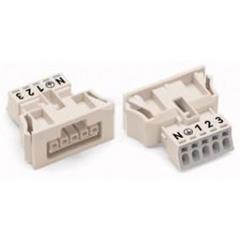 Gniazdo Snap-In 5-biegunowe białe WINSTA 890-725/006-000 