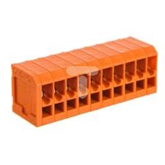 Listwa zaciskowa do płytek drukowanych 10-biegunowa pomarańczowa raster 3,81mm 739-340 