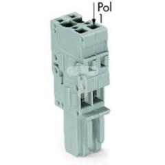 Gniazdo X-COM 1-przewodowe 3-biegunowe szare 769-103 