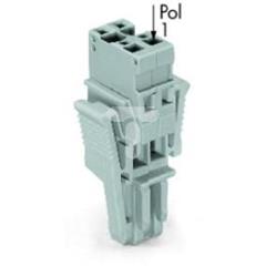Gniazdo X-COM 1-przewodowe 3-biegunowe szare 769-103/021-000 