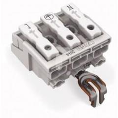 Złączka zasilająca 3-biegunowa bez stopek ze stykiem PE 294-4223