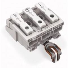 Złączka zasilająca 3-biegunowa bez stopek ze stykiem PE 294-4253