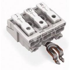 Złączka zasilająca 3-biegunowa bez stopek ze stykiem PE 294-4323