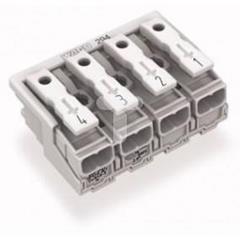 Złączka zasilająca 4-biegunowa ze stopkąmi bez styku PE 294-5044 