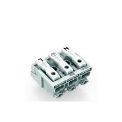 Złączka zasilająca 3-biegunowa ze stopkąmi bez styku PE 294-5013 