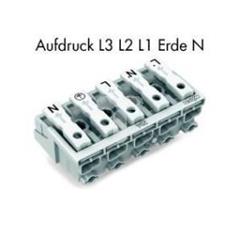 Złączka zasilająca 5-biegunowa ze stopkąmi bez styku PE 294-5015 