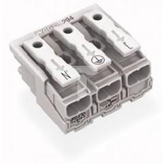 Złączka zasilająca 3-biegunowa ze stopkąmi bez styku PE 294-5023 