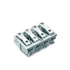 Złączka zasilająca 4-biegunowa ze stopkąmi bez styku PE 294-5024 