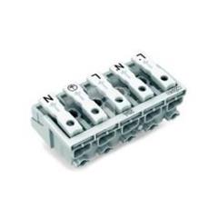 Złączka zasilająca 5-biegunowa ze stopkąmi bez styku PE 294-5025 