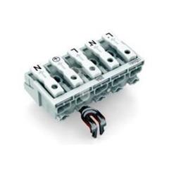 Złączka zasilająca 5-biegunowa ze stopkąmi ze stykiem PE 294-5225 