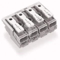 Złączka zasilająca 4-biegunowa ze stopkąmi ze stykiem PE 294-5114 