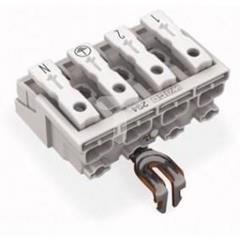 Złączka zasilająca 4-biegunowa ze stopkąmi ze stykiem PE 294-5214 