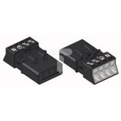 Wtyk 4-torowy czarny WINSTA MINI 890-214