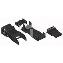 Gniazdo 4-torowe czarne z obudową odciążającą naciąg WINSTA MINI 890-104