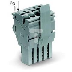Gniazdo 1-przewodowe X-COMS 6-biegunowe szare 2022-106/123-000