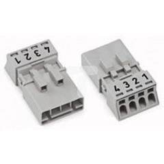 Wtyk 4-biegunowy szary WINSTA MINI 890-254