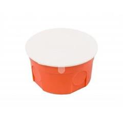 Puszka podtynkowa 80mm czerwona z pokrywą PO-80 0283-00