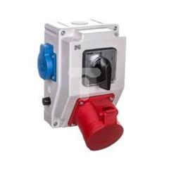 Zestaw instalacyjny z gniazdem 32A 5P+2P+Z RS-Z (0-1) czerwony 6275-00