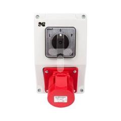 Zestaw instalacyjny z gniazdem 16A 4P RS-Z (L-0-P) czerwony 6277-20