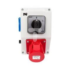 Zestaw instalacyjny z gniazdem 16A 4P+2P+Z RS-Z (0-1) czerwony 6278-00
