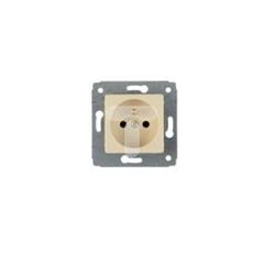 CARIVA Gniazdo pojedyncze z/u 16A IP20 kremowe 773724