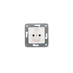 CARIVA Gniazdo pojedyncze b/u 16A IP20 białe 773616