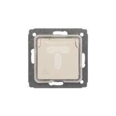 CARIVA Gniazdo pojedyncze z/u 16A IP44 z przesłonami kremowe 773728