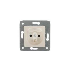 CARIVA Gniazdo pojedyncze z/u 16A IP20 z przesłonami białe 773625