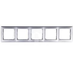 VALENA Ramka pięciokrotna pozioma aluminium 770155
