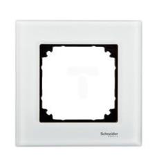 Merten System M Ramka pojedyncza szklana brylantowy biały MTN404119