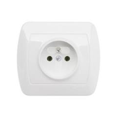 Simon Akord Gniazdo pojedyncze z/u 16A IP20 białe AGZ1e/11 WMAW-40110x-1012
