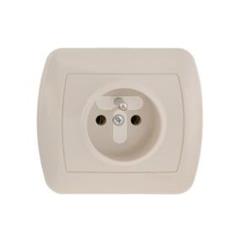 Simon Akord Gniazdo pojedyncze z/u 16A IP20 beżowe AGZ1e/12 WMAW-40110x-9012