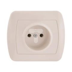 Simon Akord Gniazdo pojedyncze b/u 16A IP20 beżowe AG1e/12 WMAW-40100x-9012