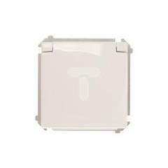 Simon Basic Gniazdo hermetyczne pojedyncze z/u 16A IP44 z klapką pełną białe BMGZ1B.01/11 WMUW-50110x-1021