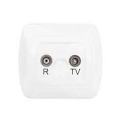 Simon Akord Gniazdo antenowe RD/TV przelotowe białe AA10/11 WMAA-42100x-1013
