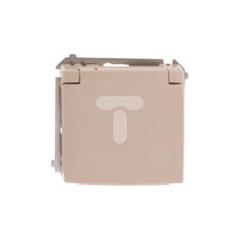 Simon Basic Gniazdo hermetyczne pojedyncze z/u 16A IP44 z klapką pełną beżowe BMGZ1B.01/12 WMUW-50110x-9021