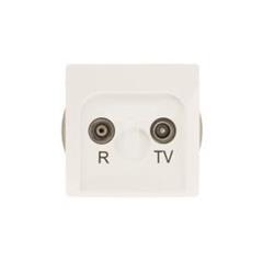 Simon Basic Gniazdo antenowe RD/TV przelotowe białe BMZAP16/1.01/11 WMUA-02160z-1011