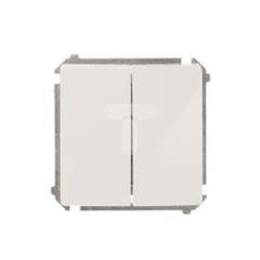 Simon Basic Łącznik schodowy podwójny z podświetleniem biały BMW6/2L.01/11 WMUL-0612xx-1011