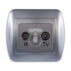 Simon Akord Gniazdo antenowe RD/TV końcowe separowane aluminium metalizowane AAK/26 WMAA-41035x-D013