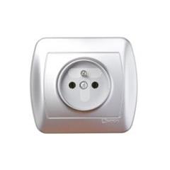 Simon Akord Gniazdo pojedyncze z/u 16A IP20 aluminium metalizowane AGZ1e/26 WMAW-40110x-D012