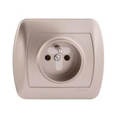 Simon Akord Gniazdo pojedyncze z/u 16A IP20 satyna metalizowana AGZ1e/29 WMAW-40110x-H012